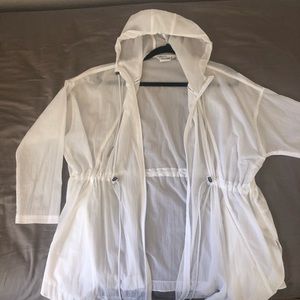 sheer white puma jacket active wear